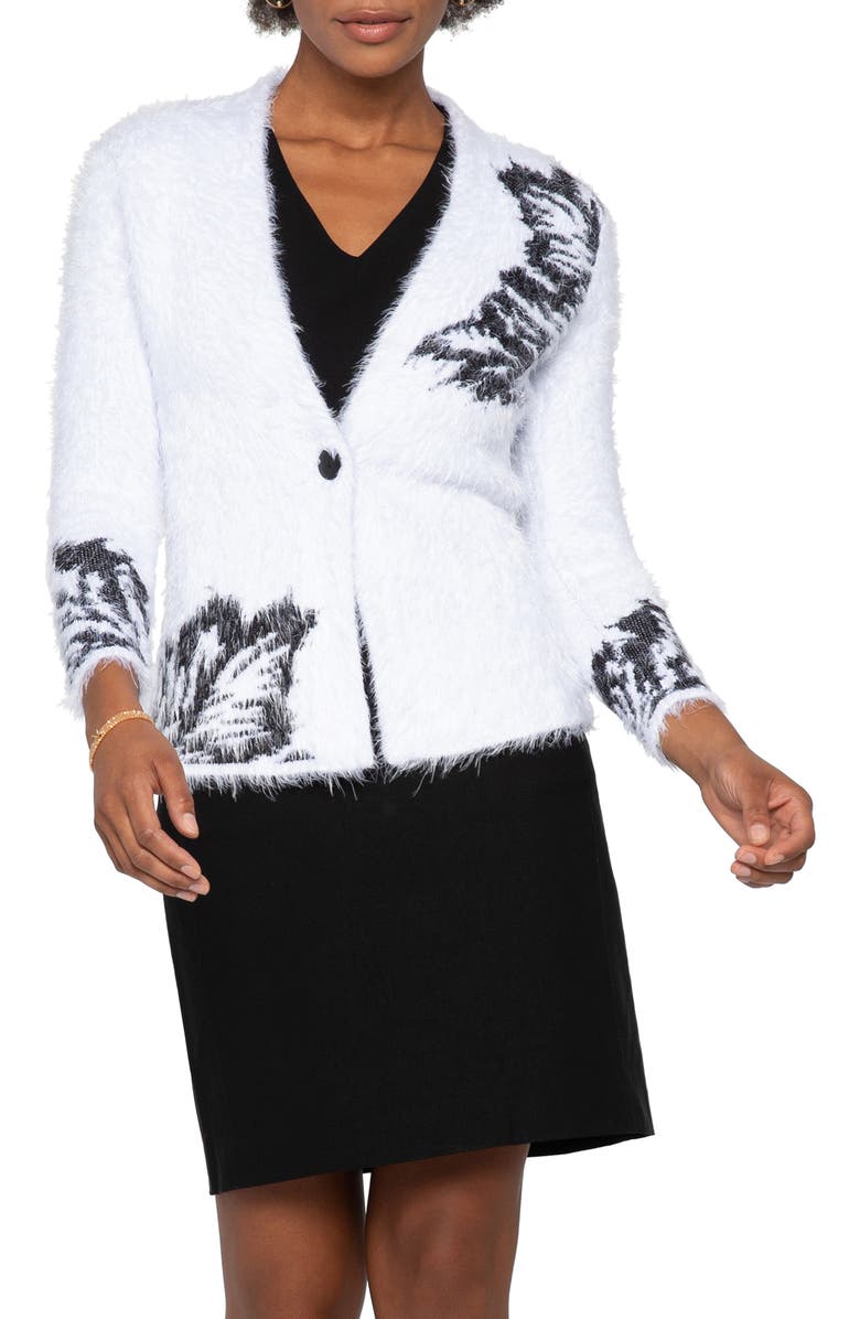 NIC+ZOE Fuzzy Florals Cardigan, Main, color,