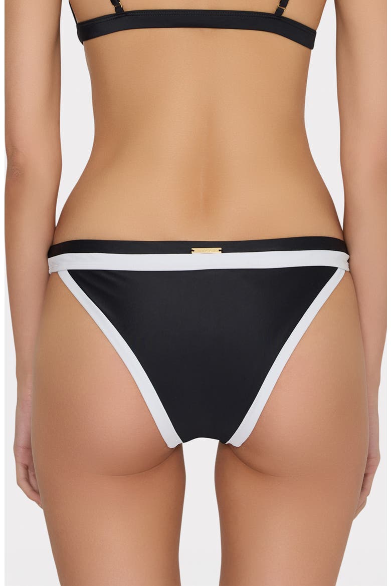 Positano Colorblock Hipster Bikini Bottoms, Alternate, color, BLACK MULTI