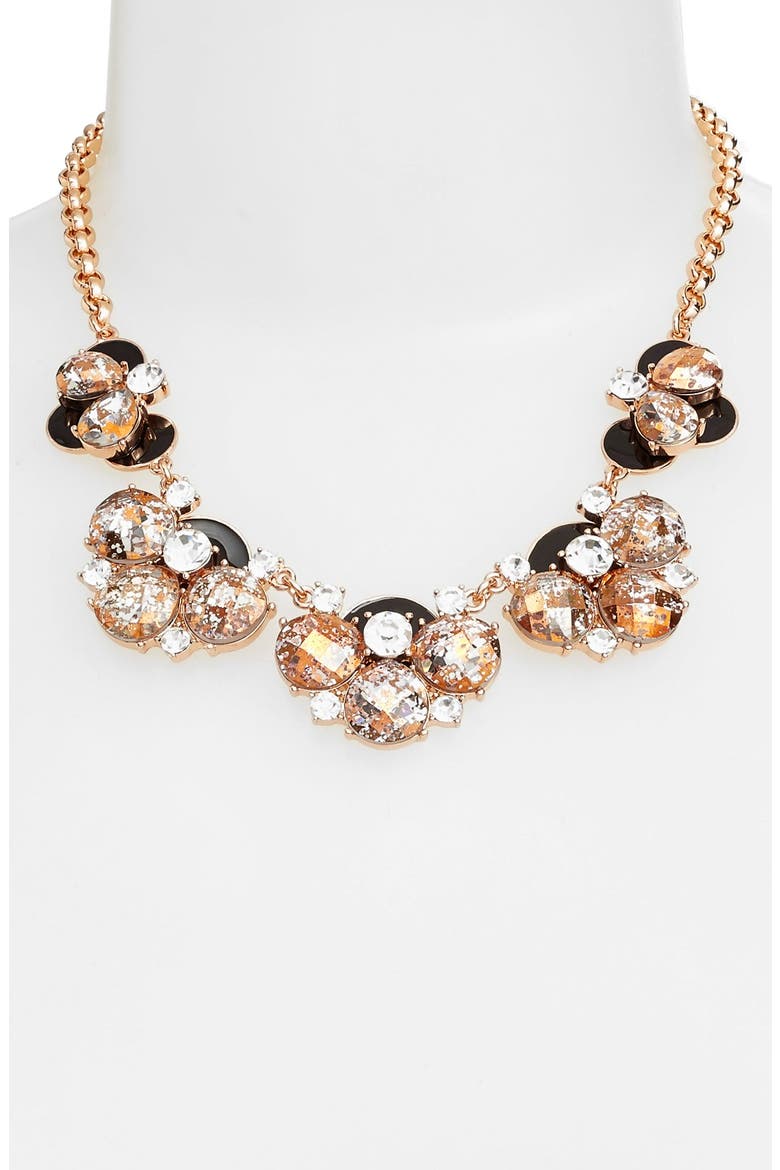 'fame & flowers' necklace, Alternate, color, BLACK MULTI