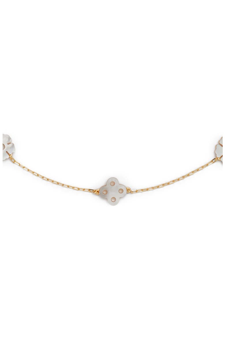 Forget Me Not Mother of Pearl Station Necklace, Alternate, color, TORY GOLD / MOTHER OF PEARL