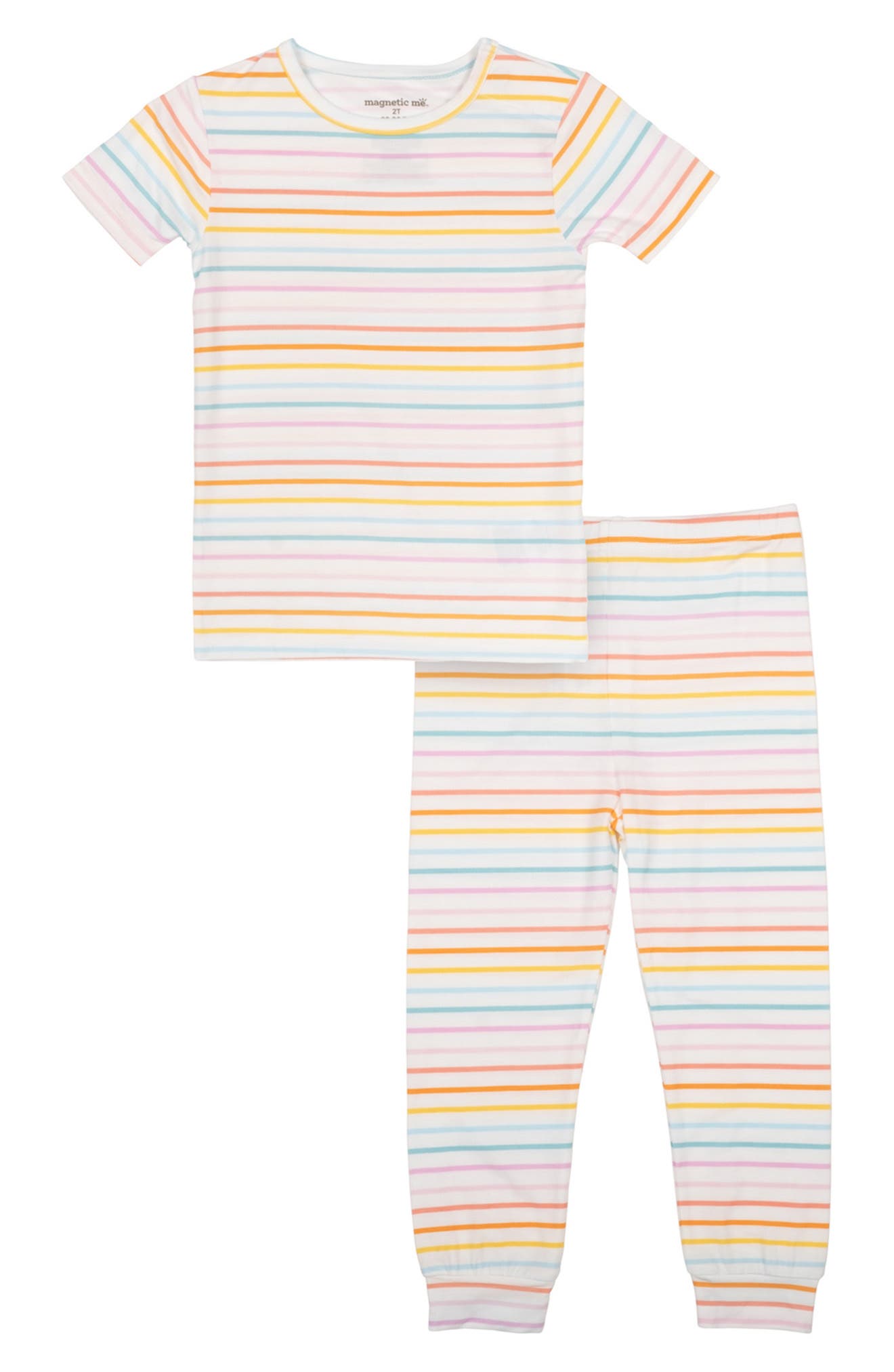 Magnetic Me Kids' Stripe Magnetic Two-Piece Pajamas
