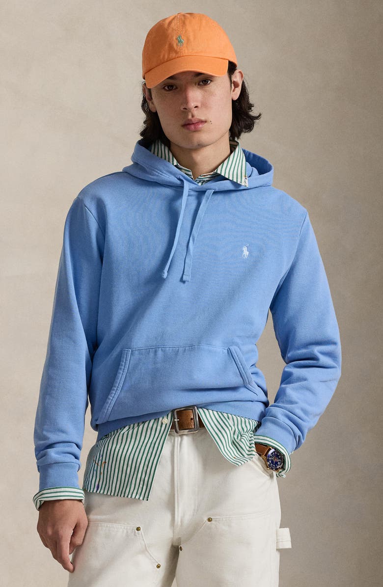 Polo Ralph Lauren French Terry Hoodie, Alternate, color, Bristol Blue