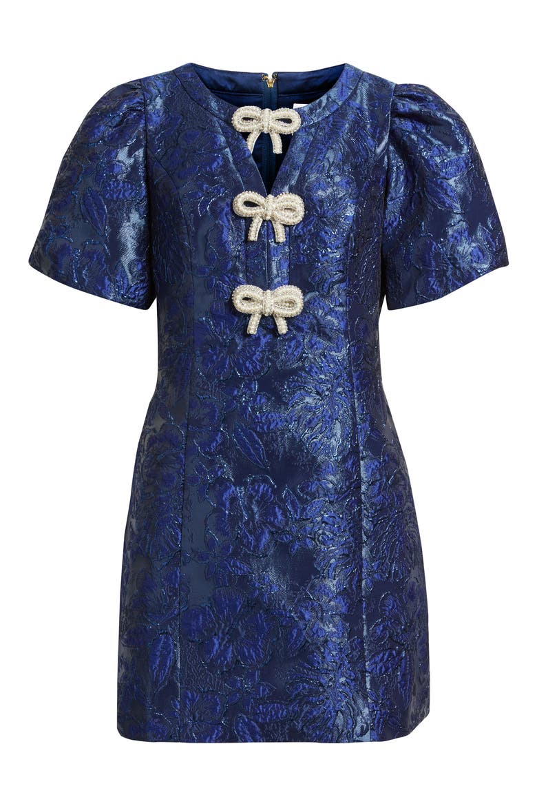 Amelie Jacquard Minidress, Alternate, color, LOW TIDE NAVY NIGHTSHADE