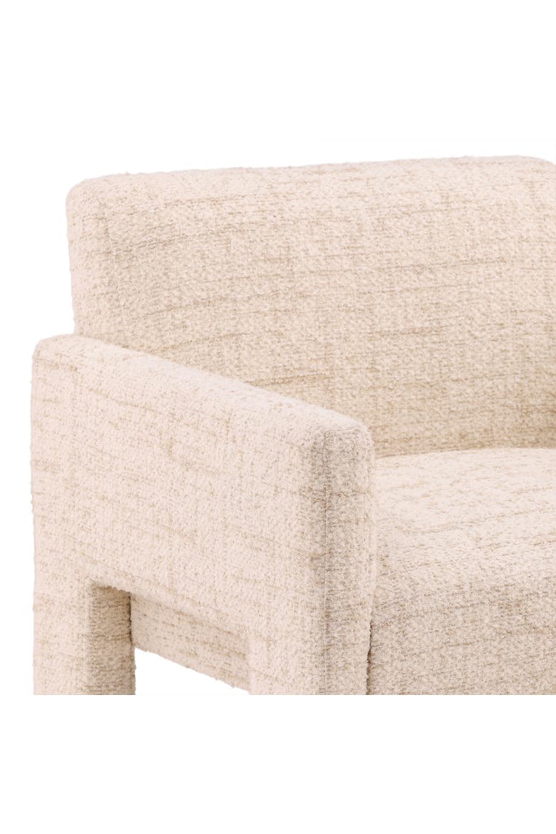 Pia Tweed Upholstered Dining Chair, Alternate, color, Cream