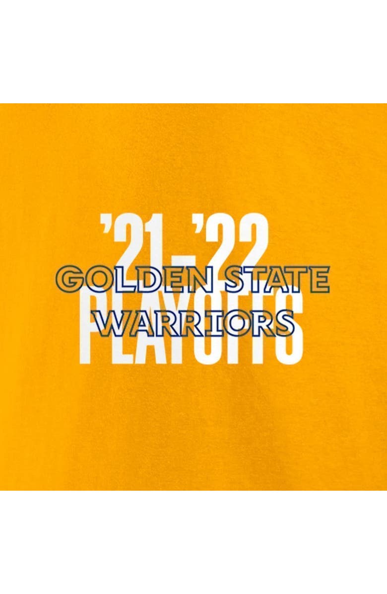 FANATICS Men's Fanatics Branded Gold Golden State Warriors 2022 NBA Playoffs Dunk T-Shirt, Alternate, color, 