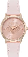 Olivia Burton Classic Bee Leather Strap Watch, 30mm