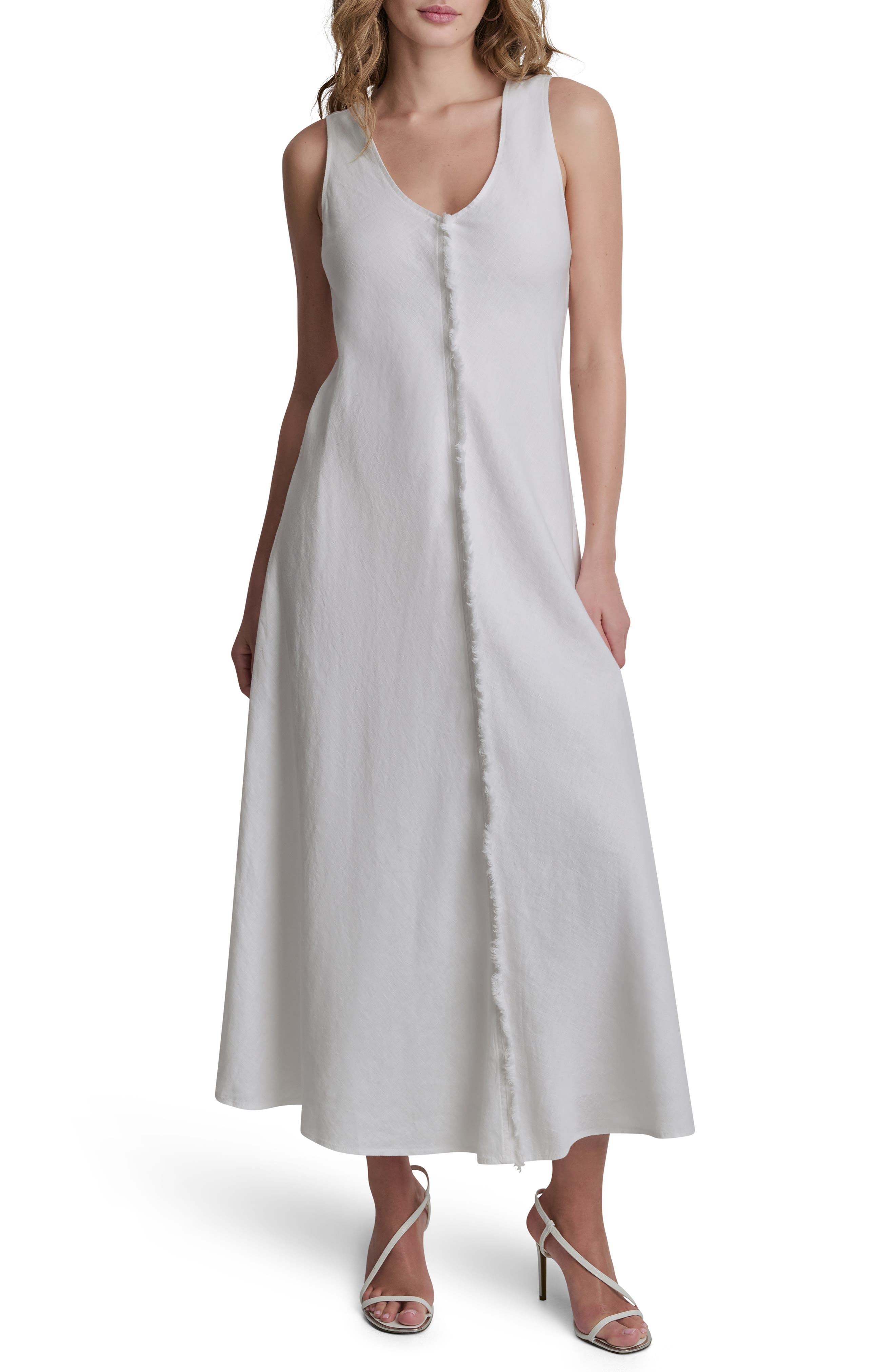Fray Linen Dress - image 3