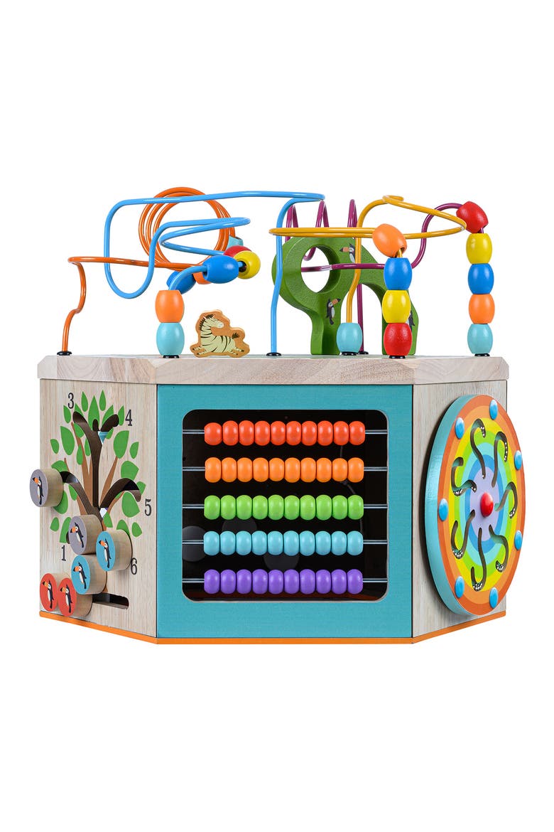 Prewschool Play Lab 7-in-1 Large Wooden Activity Station, Alternate, color, ASSORTED