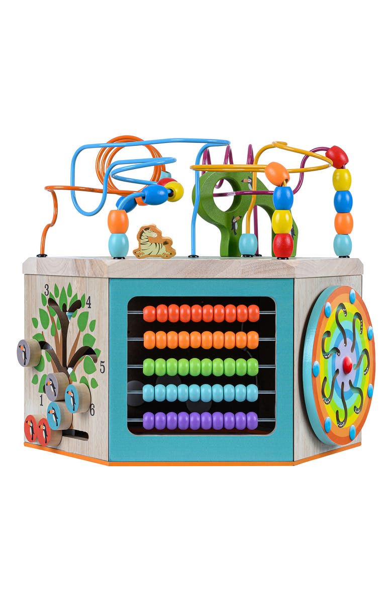Teamson Kids Prewschool Play Lab 7-in-1 Large Wooden Activity Station, Alternate, color, Assorted