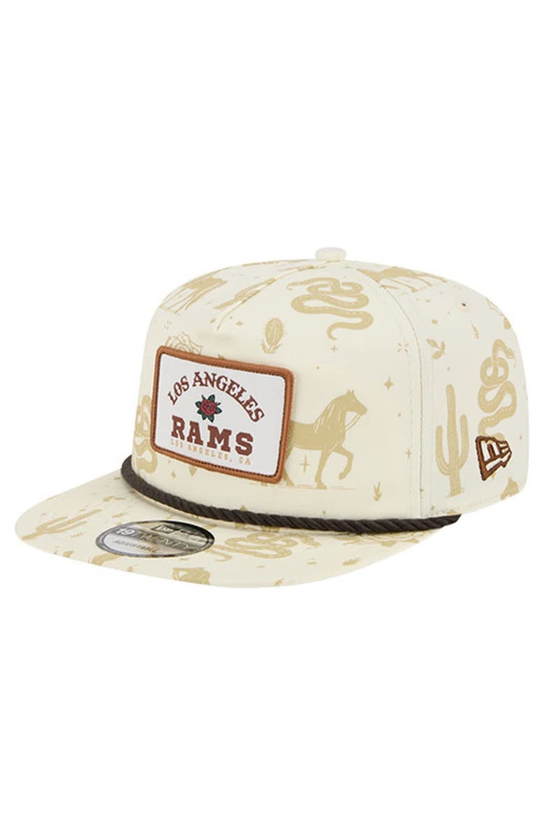 New Era Men's New Era  Cream Los Angeles Rams Desert Rose 19TWENTY Adjustable Hat, Main, color, Cream