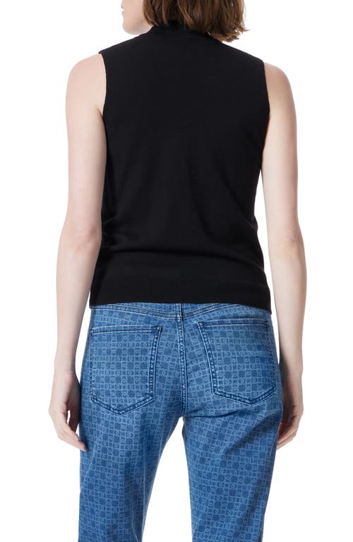 Do By Dee Ocleppo Mock Neck Sleeveless Sweater In Black