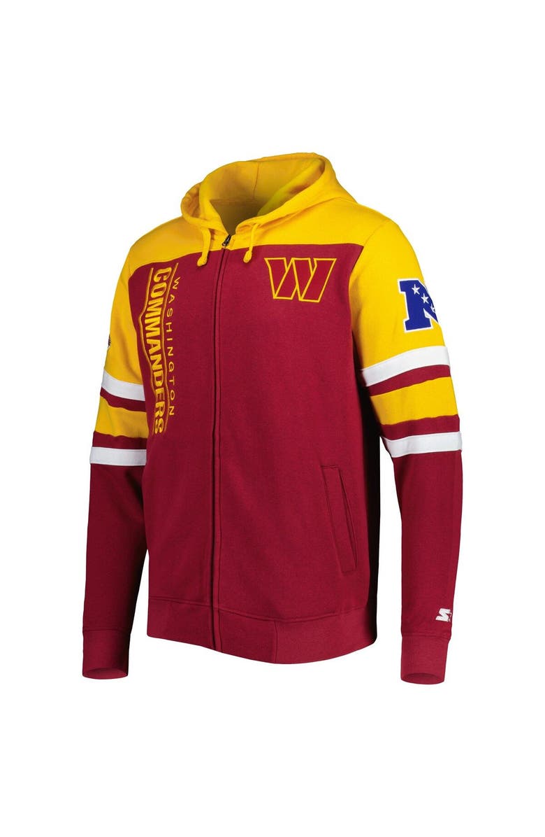 STARTER Men's Starter Burgundy Washington Commanders Extreme Full-Zip Hoodie Jacket, Alternate, color, Burgundy