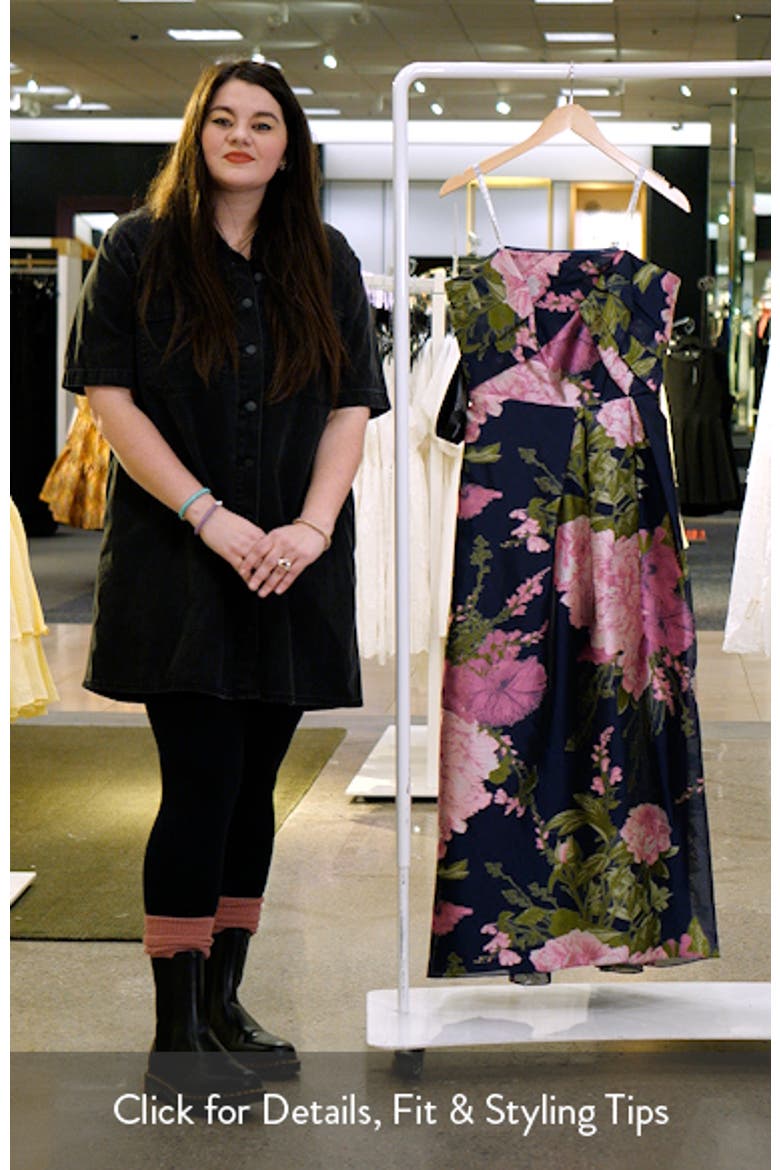 Holly Floral Print Strapless Gown video