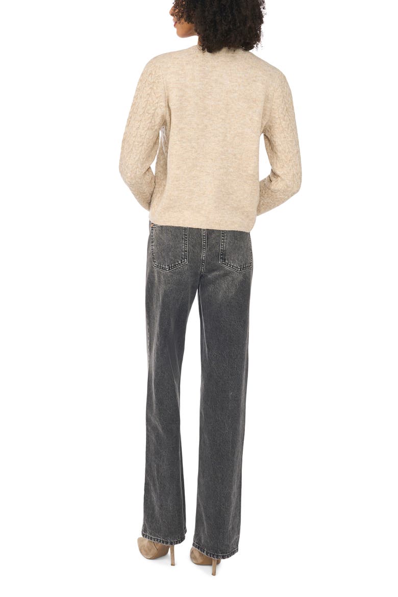 Cable Knit Cardigan, Alternate, color, OATMEAL