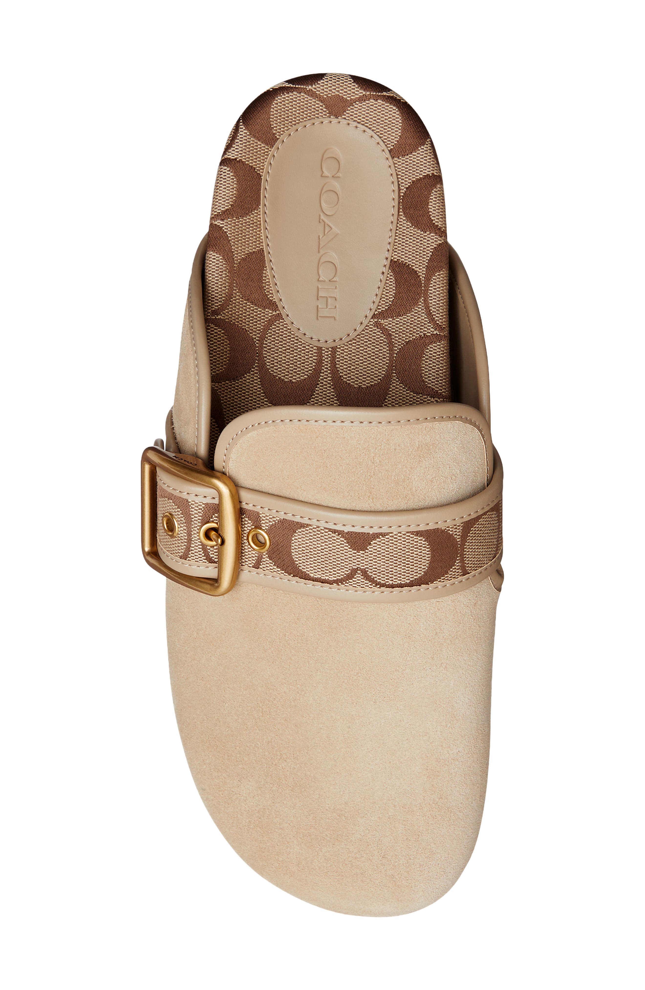 Archival Buckle Leather Clog, Alternate, color, OAT