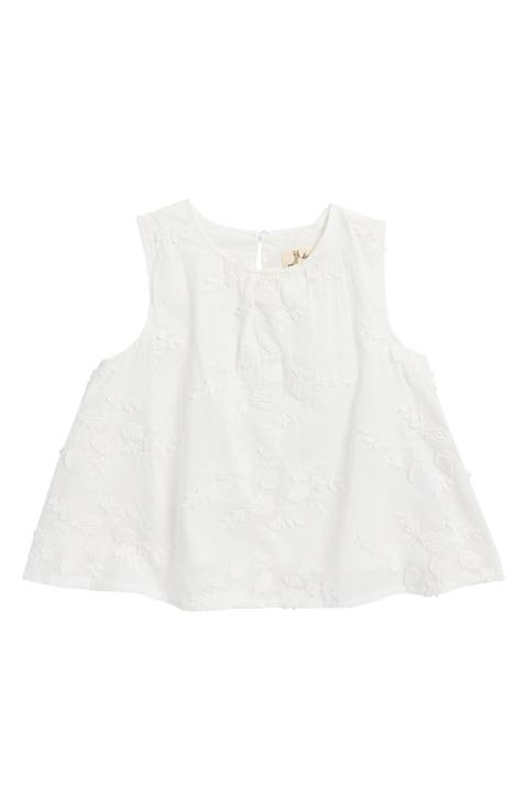 Kids' Floral Embroidered Cotton Top (Toddler & Little Kid)