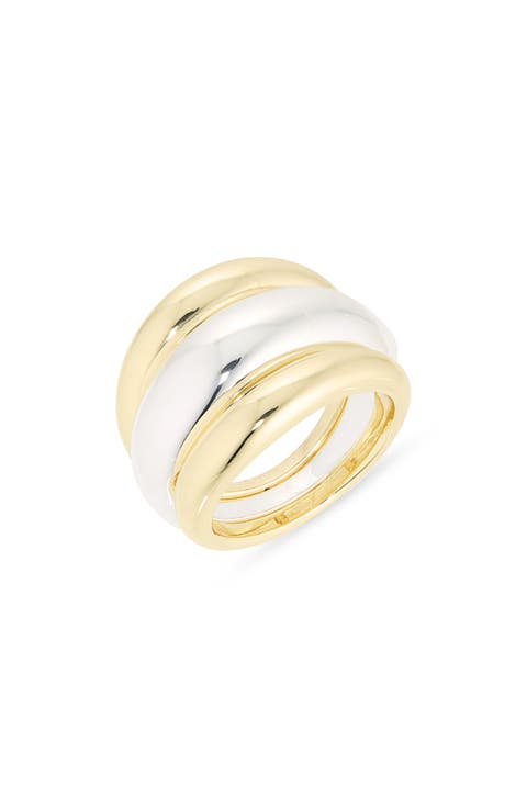 Wide Triple Band Ring