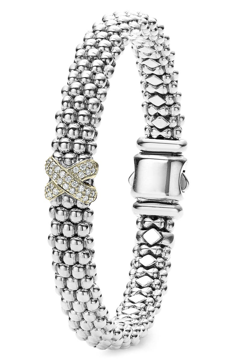 LAGOS Diamond Lux Single Station X Bracelet, Alternate, color,