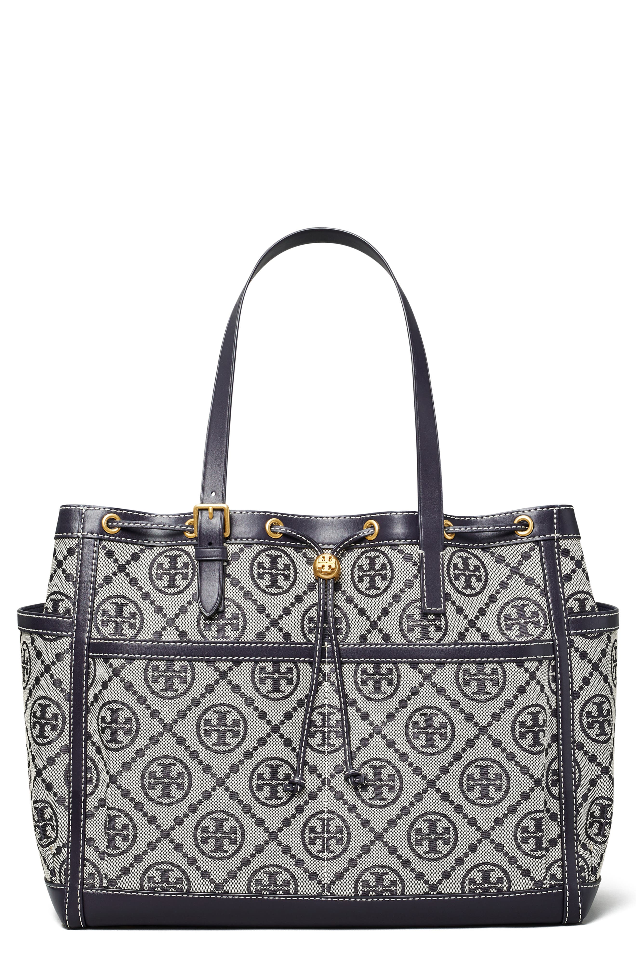 Tory Burch T-Monogram Jacquard Tote, Main, color, 
