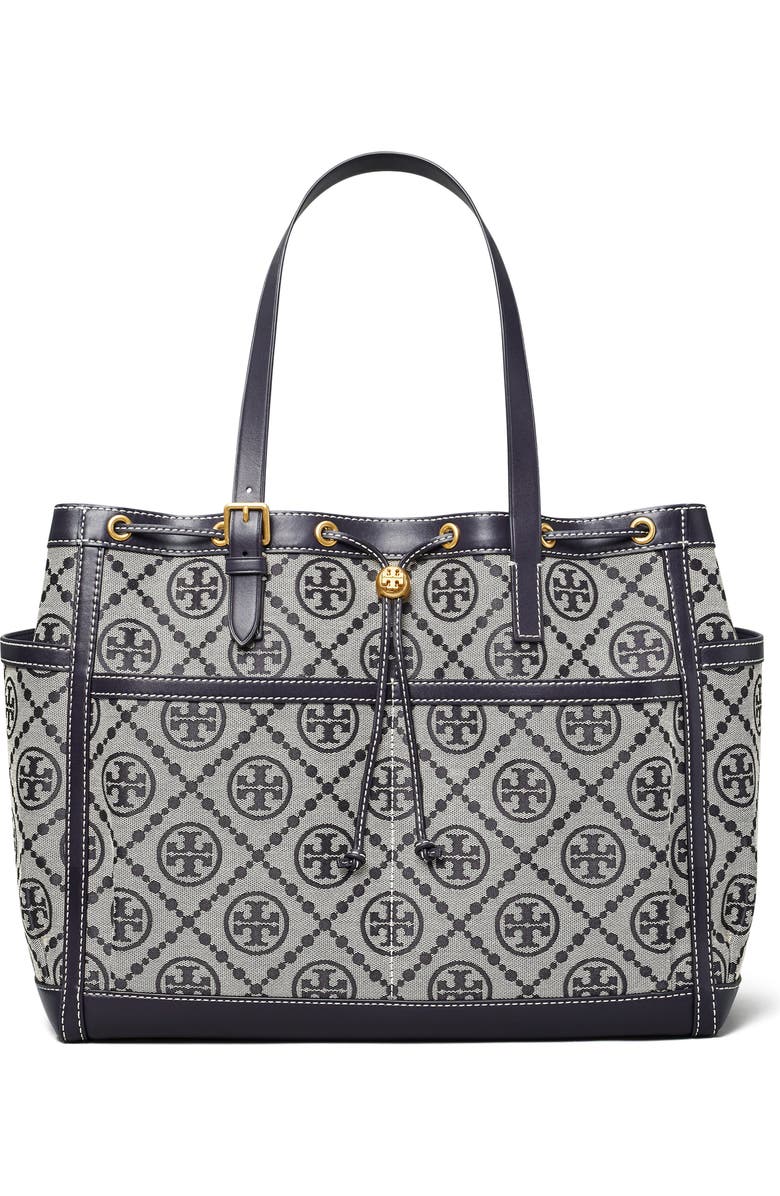 Tory Burch T-Monogram Jacquard Tote, Main, color,