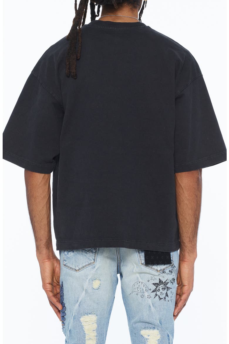 Graphic Oversized Cotton T-shirt, Alternate, color, VINTAGE CHARCOAL