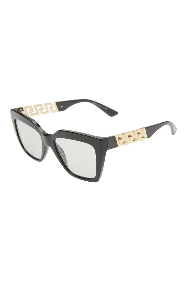 56mm Polarized Gradient Square Sunglasses, Alternate, color, SILVER