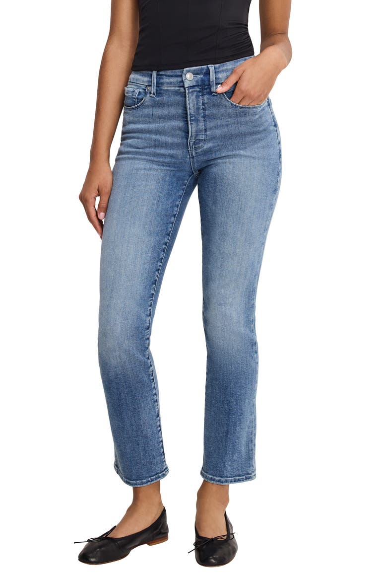 Good Legs High Waist Straight Leg Jeans, Main, color, INDIGO1154