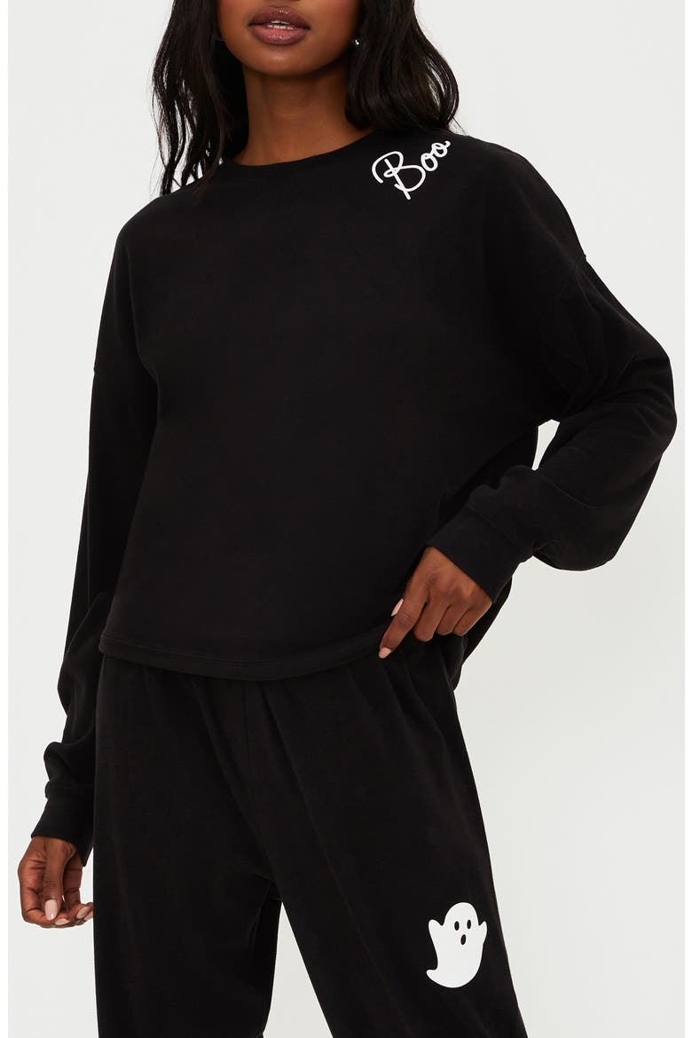 Devyn Oversize Sweatshirt, Main, color, BOO BLACK