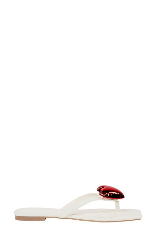 Katy Perry The Camie Heart Flip Flop In Optic White