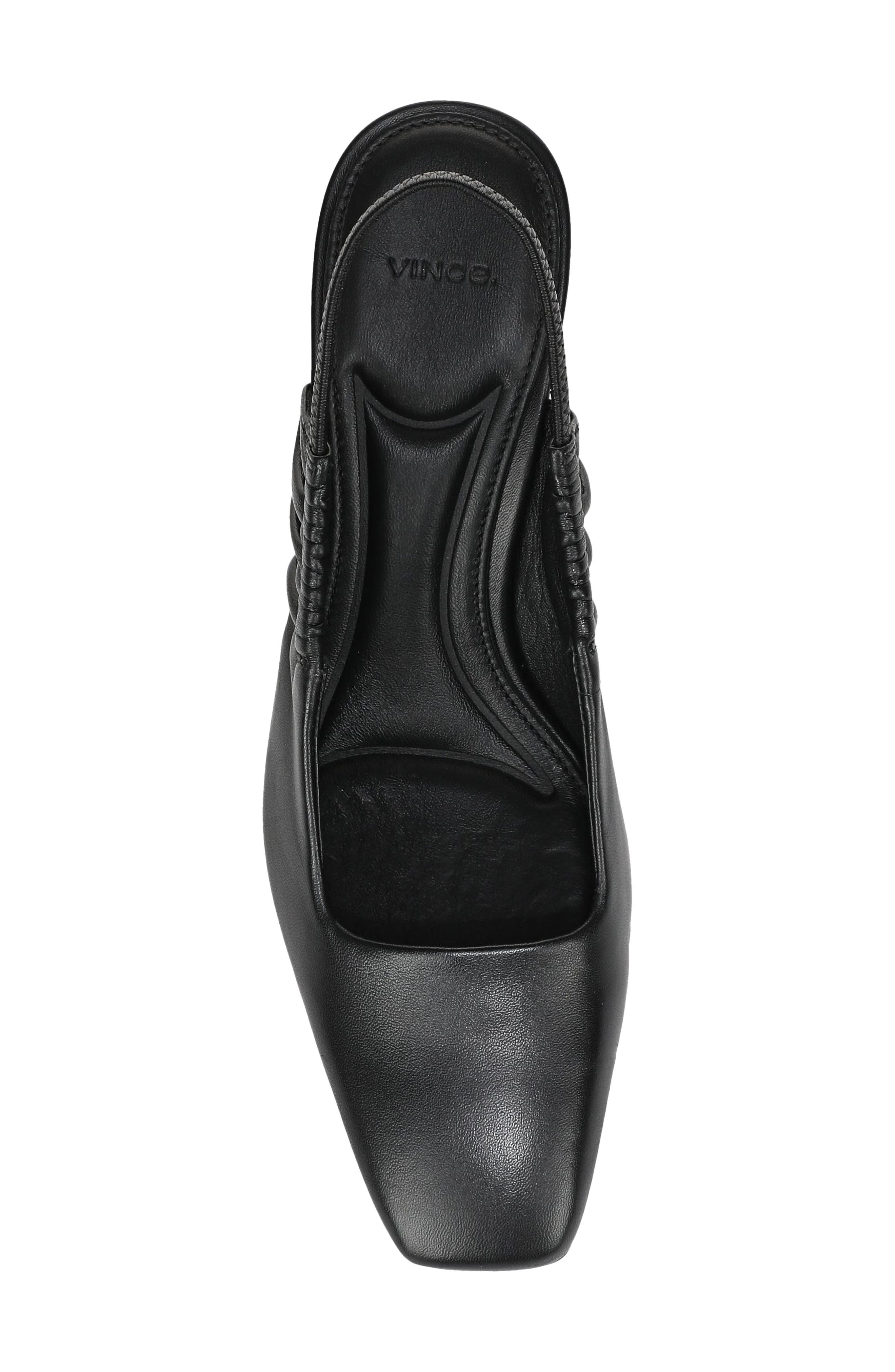 Ven Leather Slingback Pump, Alternate, color, BLACK