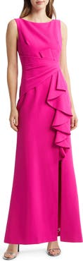 Eliza J Ruffle Front Gown