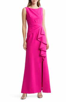 Eliza J Ruffle Front Gown