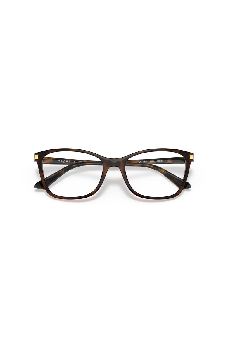 Vogue Eyewear 53mm Rectangle optical glasses, Alternate, color, Brown
