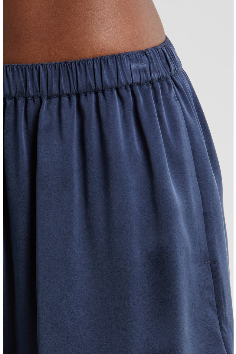 Washable Silk Button-Up Short Pajamas, Alternate, color, DEEP BLUE