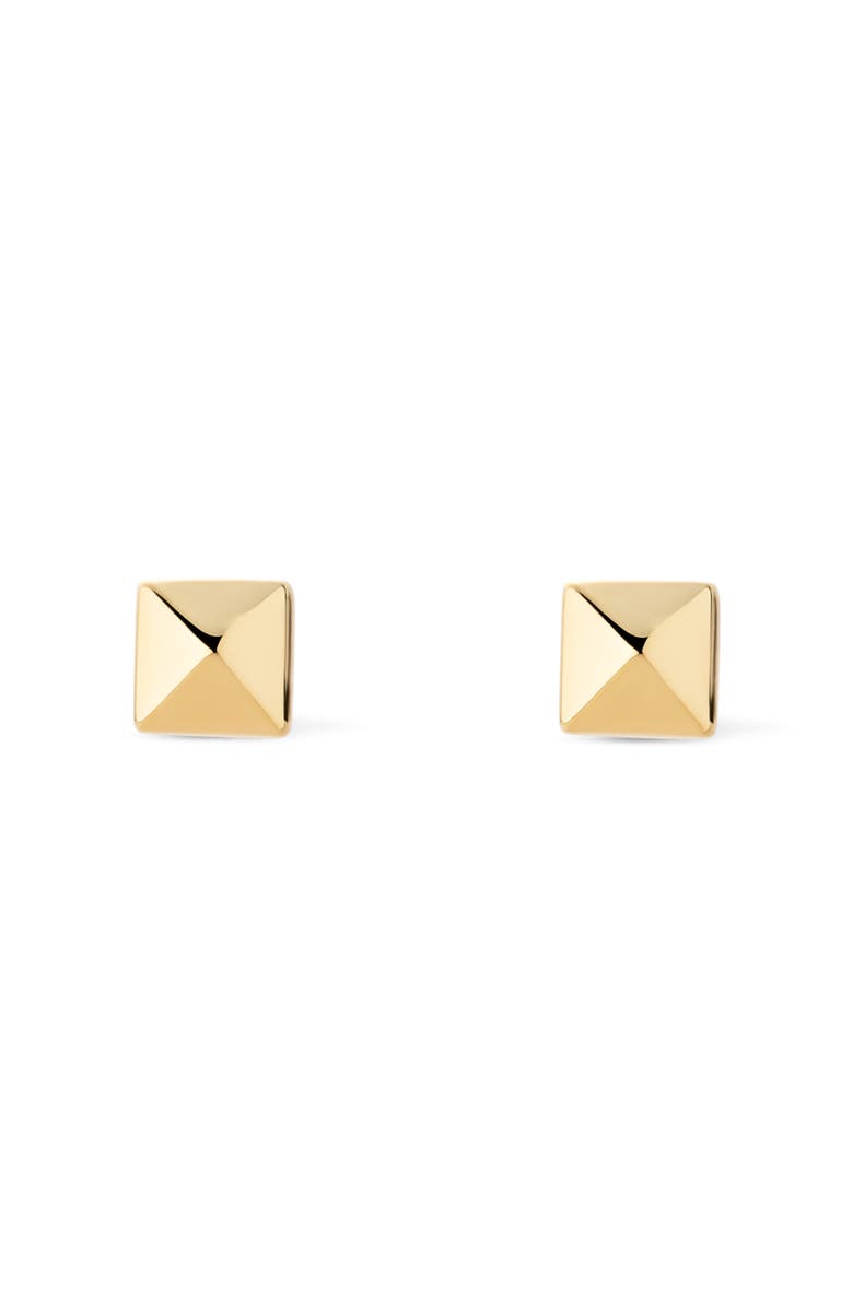 Ana Luisa Solid Yellow Gold - Pyramid Studs, Main, color, Gold