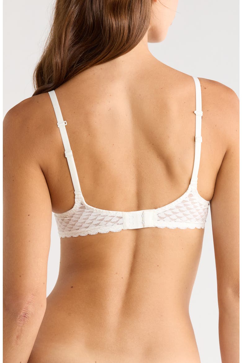Subtile 3D Underwire Plunge Bra, Alternate, color, IVORY