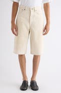 Acne Studios Judda Trafalgar Paint Splattered Denim Bermuda Shorts
