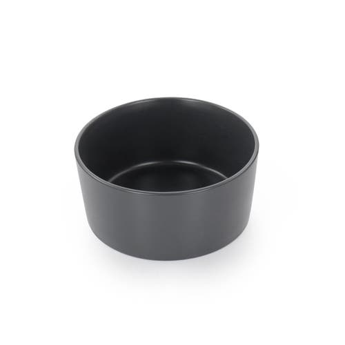 Elama Luxmatte Dark Grey 16 Piece Dinnerware Set In Gray