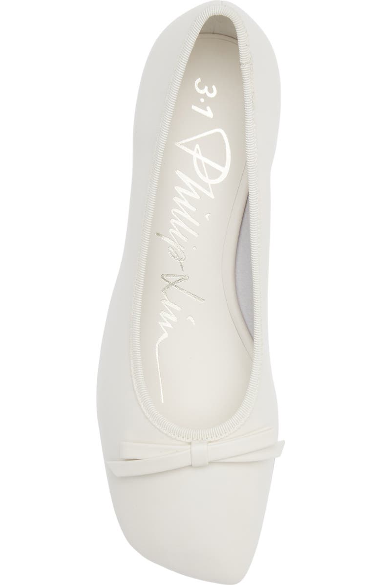 3.1 Phillip Lim Block Heel Ballerina Pump, Alternate, color, Antique White