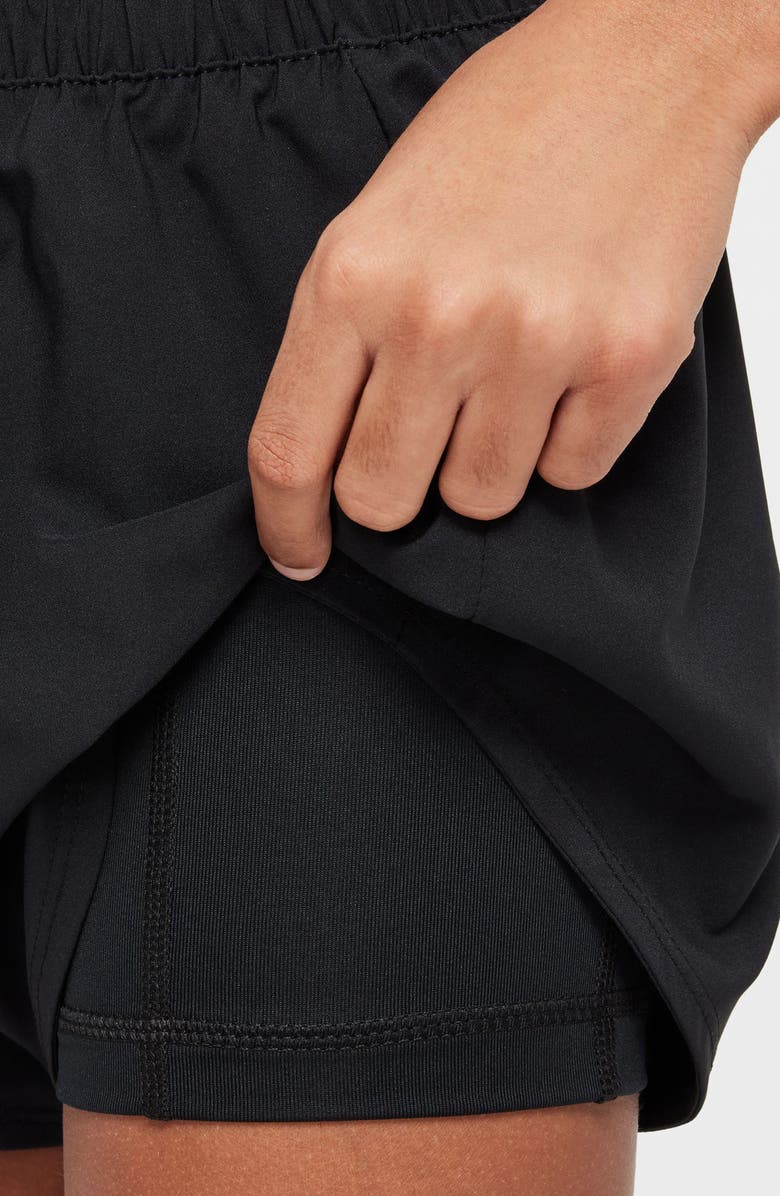 Nike Kids' Dri-FIT 2-in-1 Athletic Shorts, Alternate, color, 010 Black/White