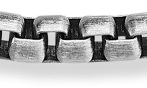Yield Of Men Oxidized Round Box Chain Bracelet In Silver