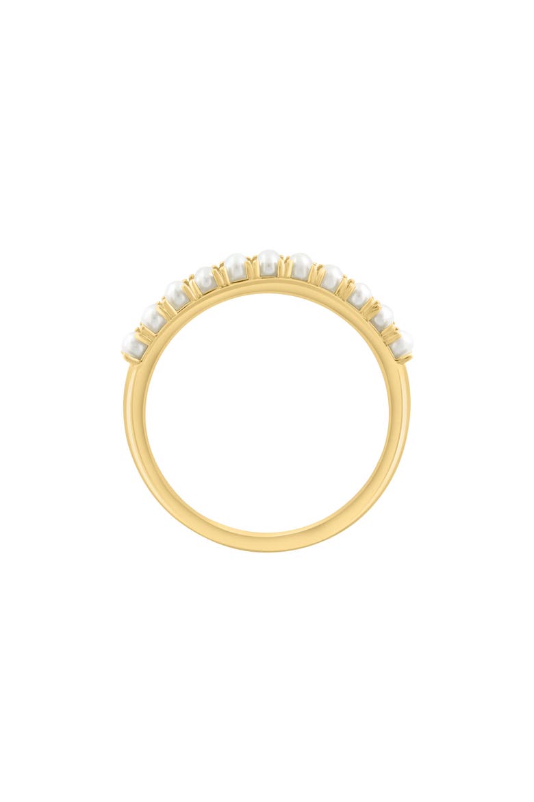 14K Yellow Gold Cultured Freshwater Pearl Stackable Ring, Alternate, color, WHITE