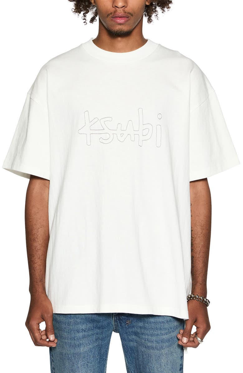 Ksubi Stitched Up Ekcess Oversize Embroidered T-Shirt, Main, color, 