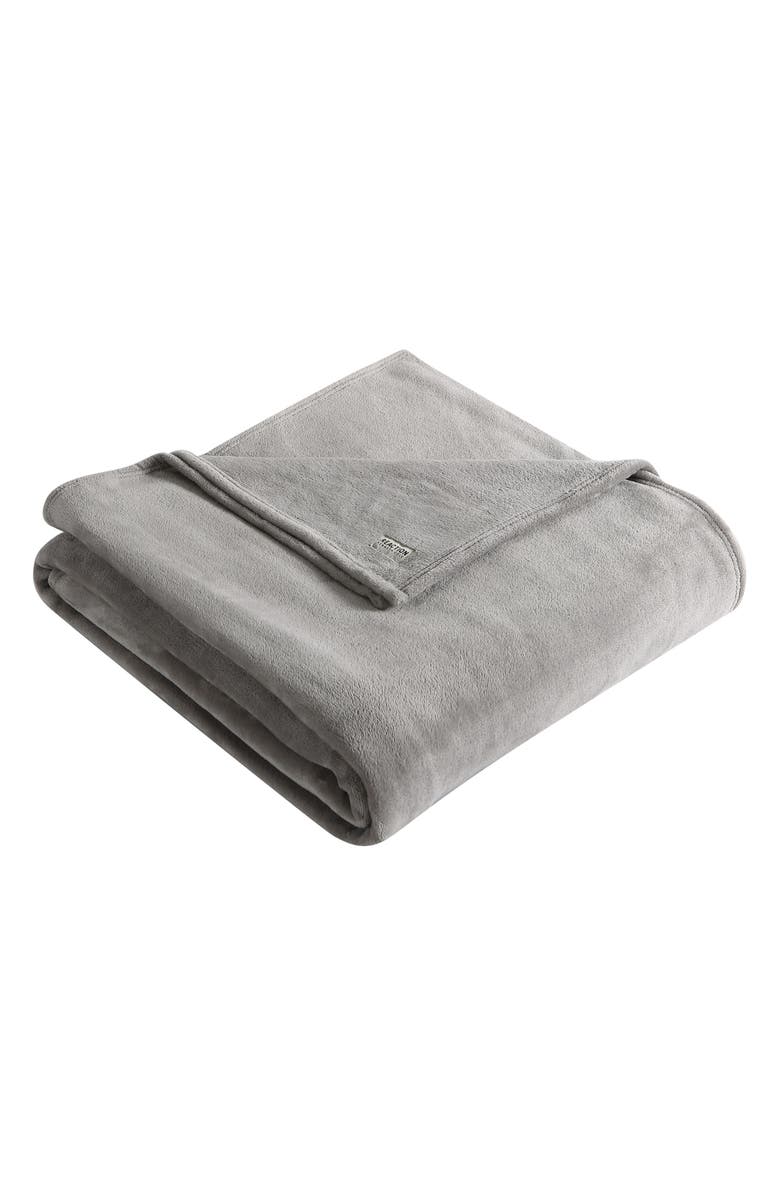 Kenneth Cole Solid Throw Blanket, Main, color, Smoke