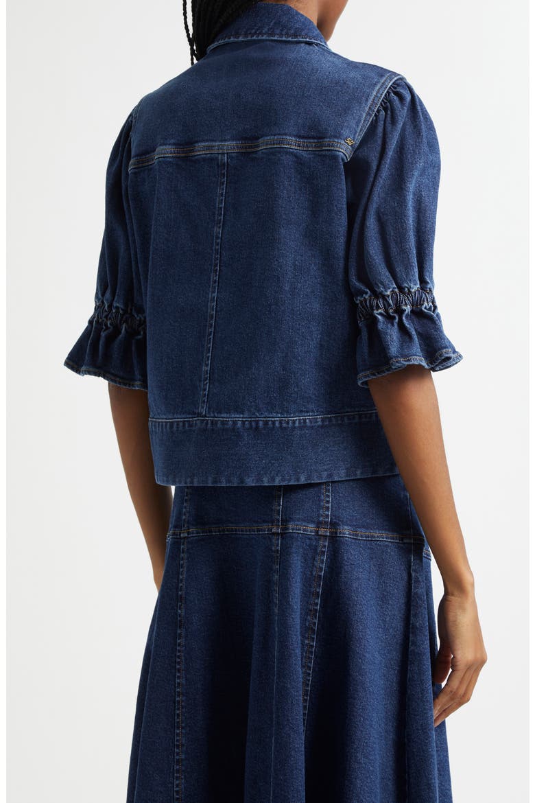 Holly Denim Jacket, Alternate, color, OCEANE