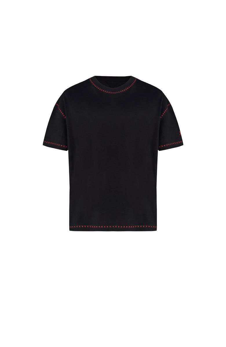 PCFG Pure Cotton Free Heaven Crochet Men T-Shirt, Alternate, color, Black