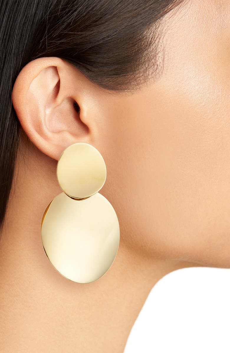 Kate Spade New York gold standard double drop earrings, Alternate, color, 