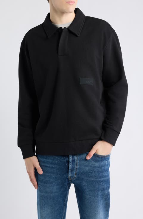 Cotton Jersey Long Sleeve Polo