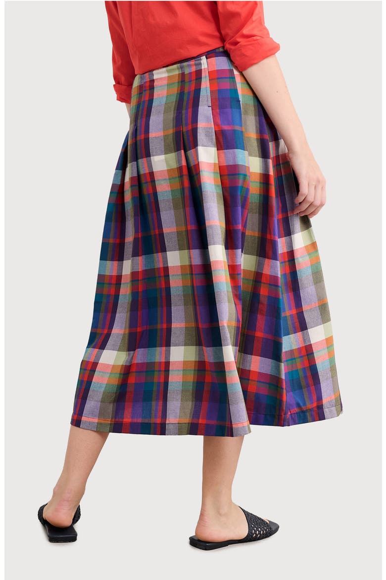 Jamboree Organic Cotton Chambray Midi Skirt, Alternate, color, FLORABUNDA MULTI DAMSON