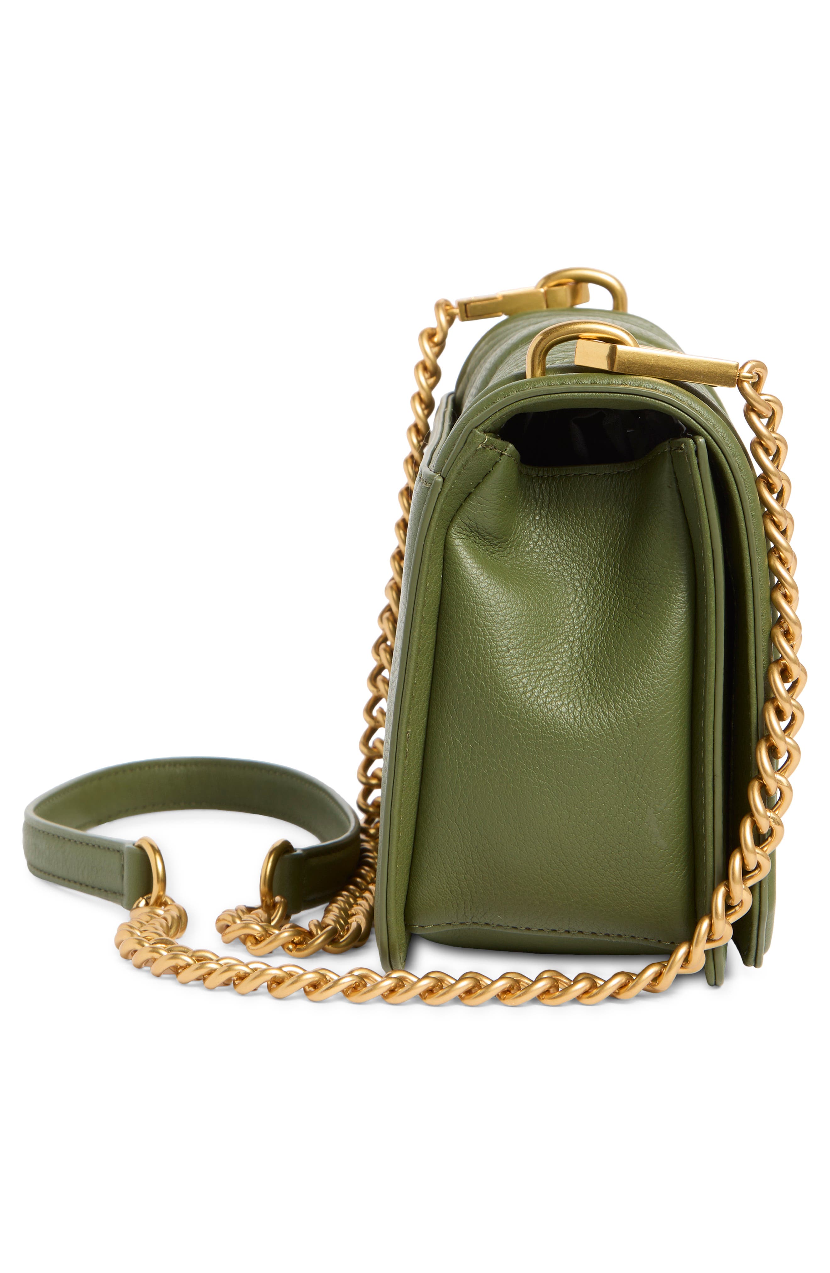 Rebecca Minkoff Chevron Quilted Love Crossbody Bag, Alternate, color, Sage